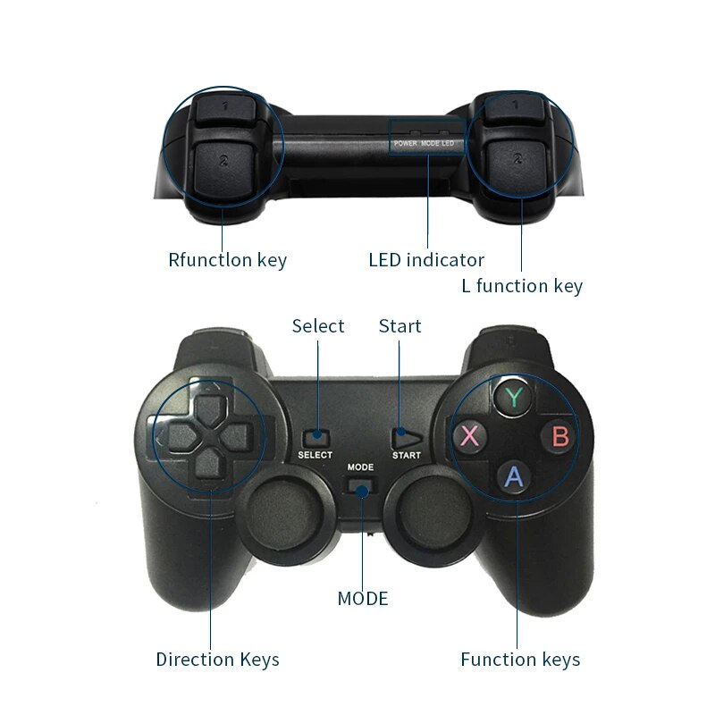 2.4Ghz Wireless Gamepad For Super Console X-pro Game Controller USB Joystick For TV Video Game Console Android TV BOX Phone. 