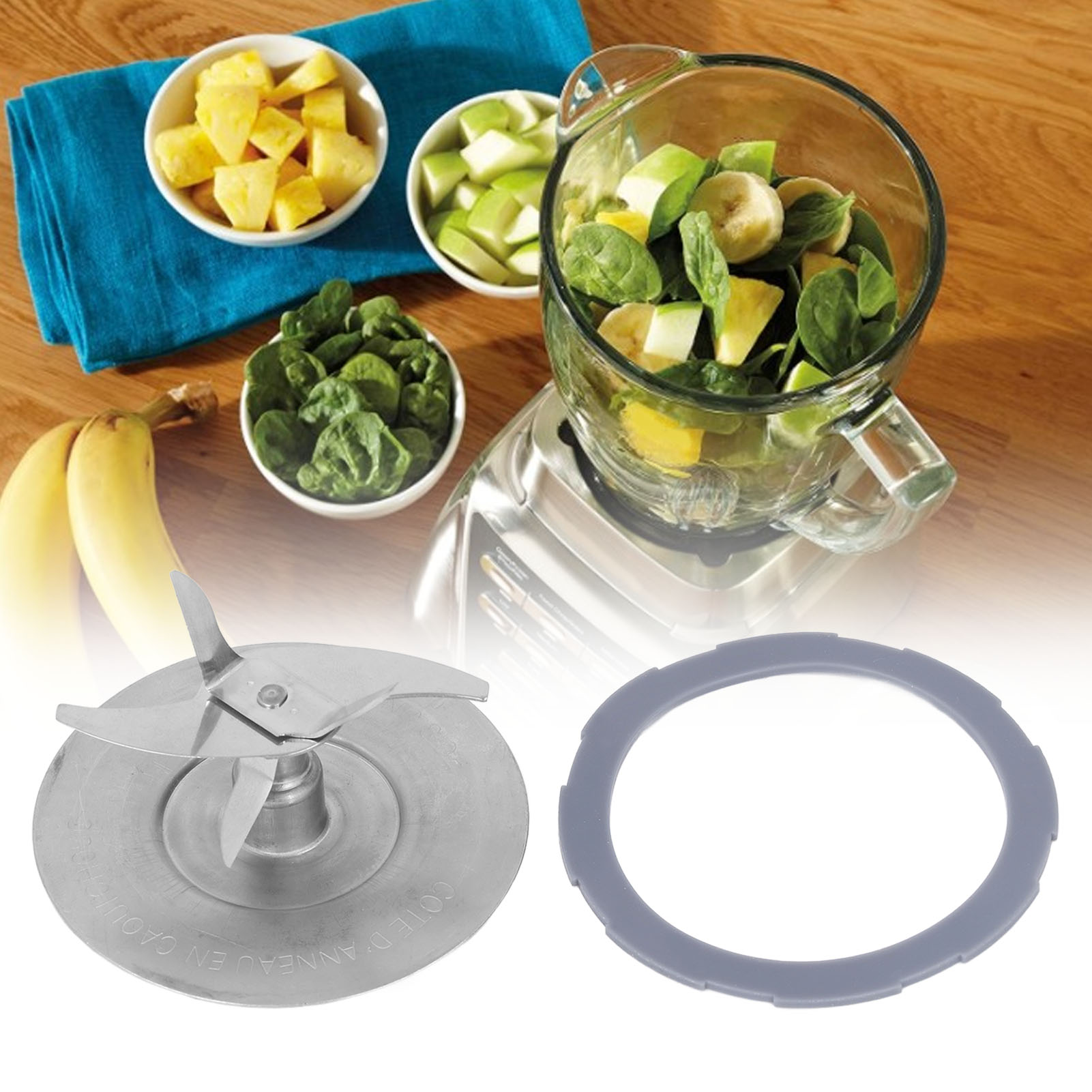 Blender Blade and Gasket, Food Grade Blender Blade for Juicer. 