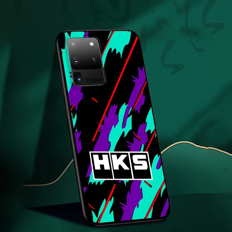 Sports Car HKS JDM Accessories Phone Case For Samsung Galaxy S22 S21 S20 FE Ultra Pro Lite S10 5G S10E S9 S8 S7 Plus Black Cover