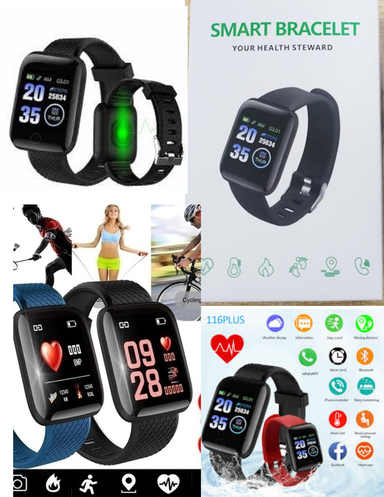 Smart bracelet your health steward 116 plus hot sale