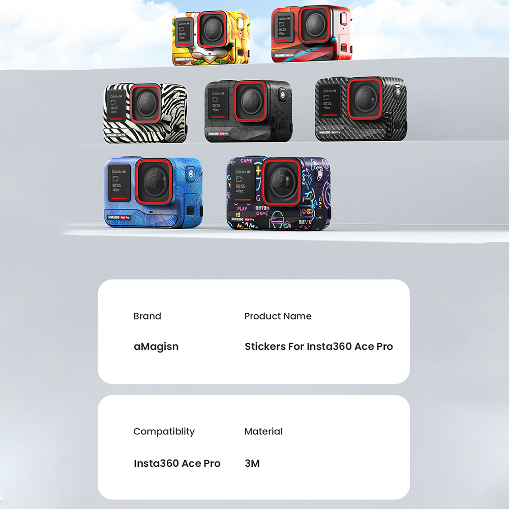 Camera Body Stickers Easy To Paste Camera Decal PVC Skin Decorative Stickers Action Camera Full Coverage Protective Accessories Easily Removed Reusable Camera Protection Skin. 