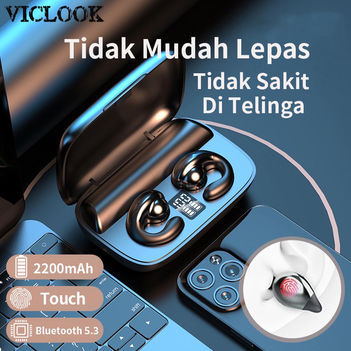VICLOOK Bone Conduction Headset support bluetooth 5.3 noise reduction open ear sports earphones with microphone. 