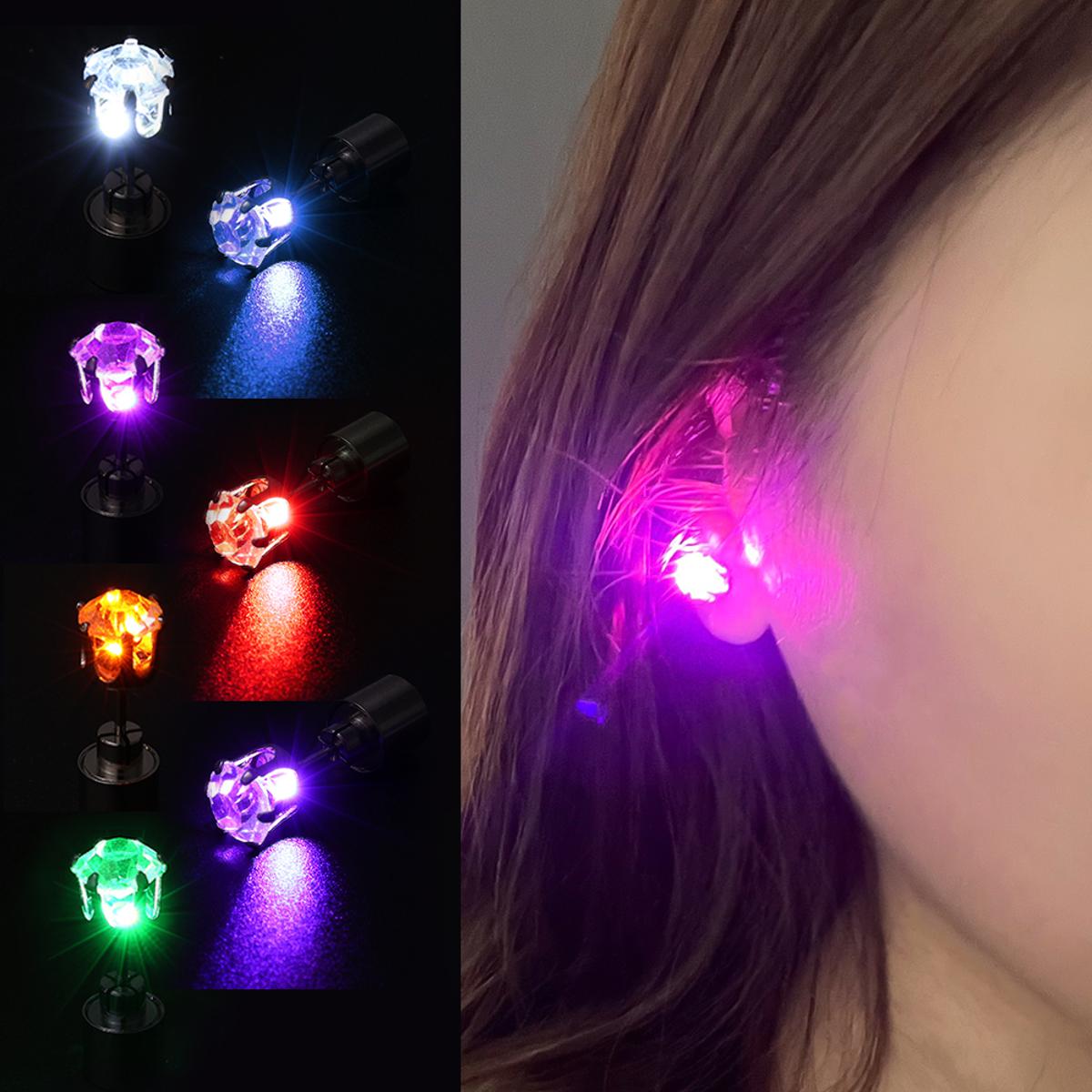 LED Light Up Earring Stud / LED Flashing Earringcolored Shiny Earrings For Party Decoration