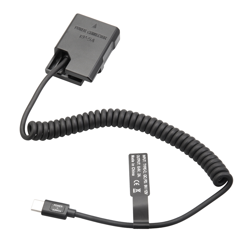 EL14 Dummy Coupler Battery Type-C Spring Cable for Nikon D3100 D3500 D5100 D5200 D5300 D5600 P7000 P7100 P7700 P7800 Replacement Accessories. 