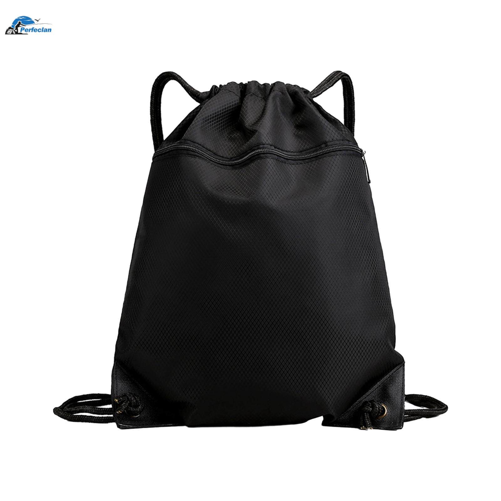 Drawstring Backpack Drawstring Bag PE Bags Ball Holder Large Capacity Rucksack for Black. 