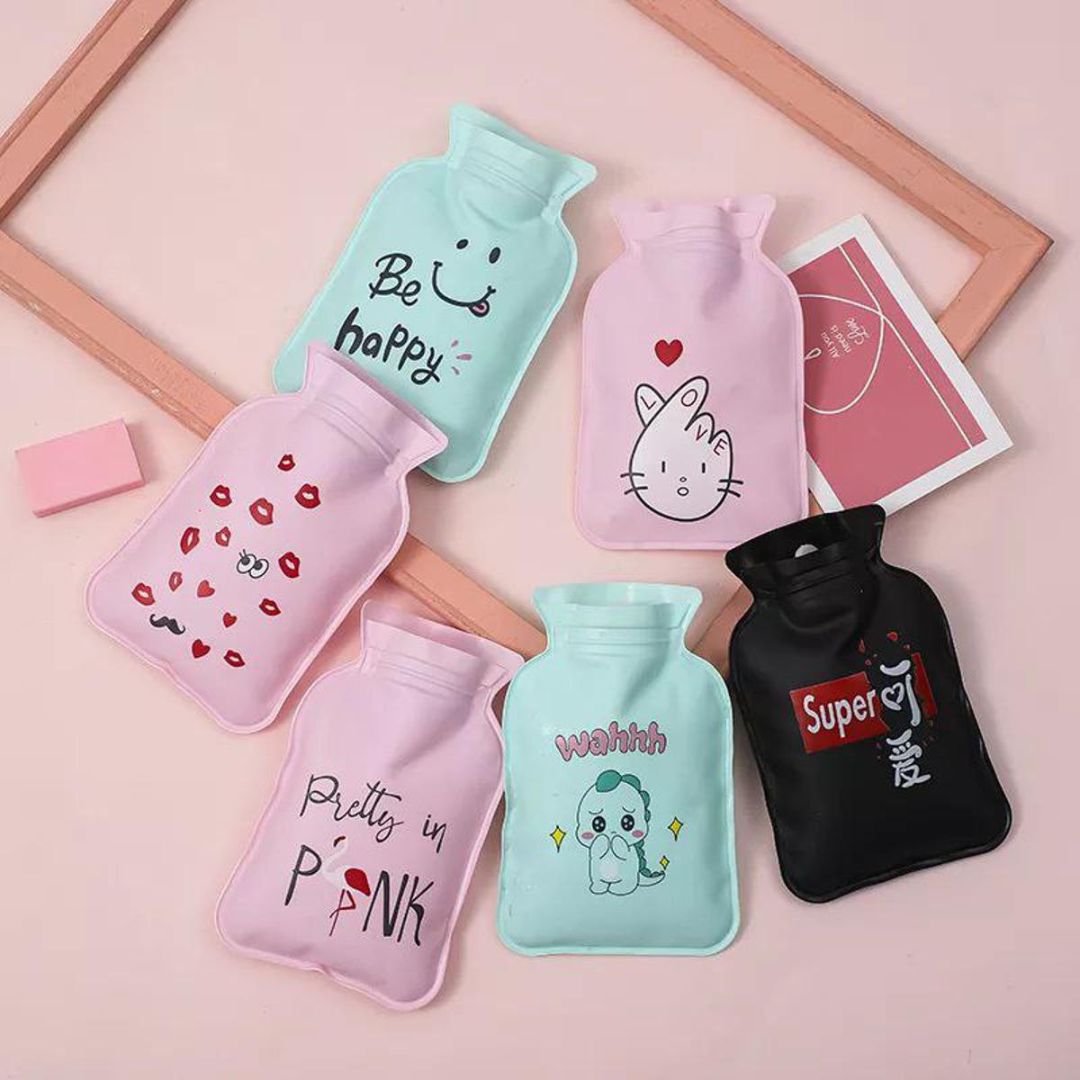 Insulated Water Bag Soft Small Hot Water Pack School Students Girls Pocket Hand Feet Warm Water Bottle Bag. 