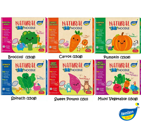 Tenten Natural Baby BB Noodle (150g*2)pack of 2(Malaysia)