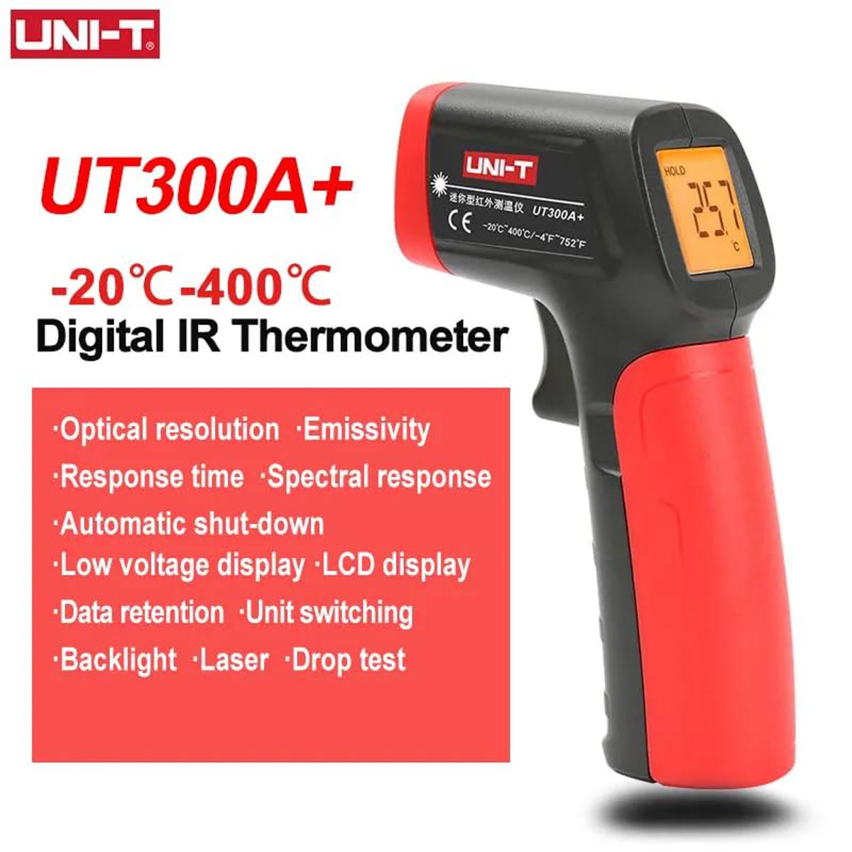 UNI-T UT300A+ LASER Infrared Thermometer Handheld Thermometry Digital Industrial Non Contact LASER Temperature Meter Gun UT300A+ - Kings Trading