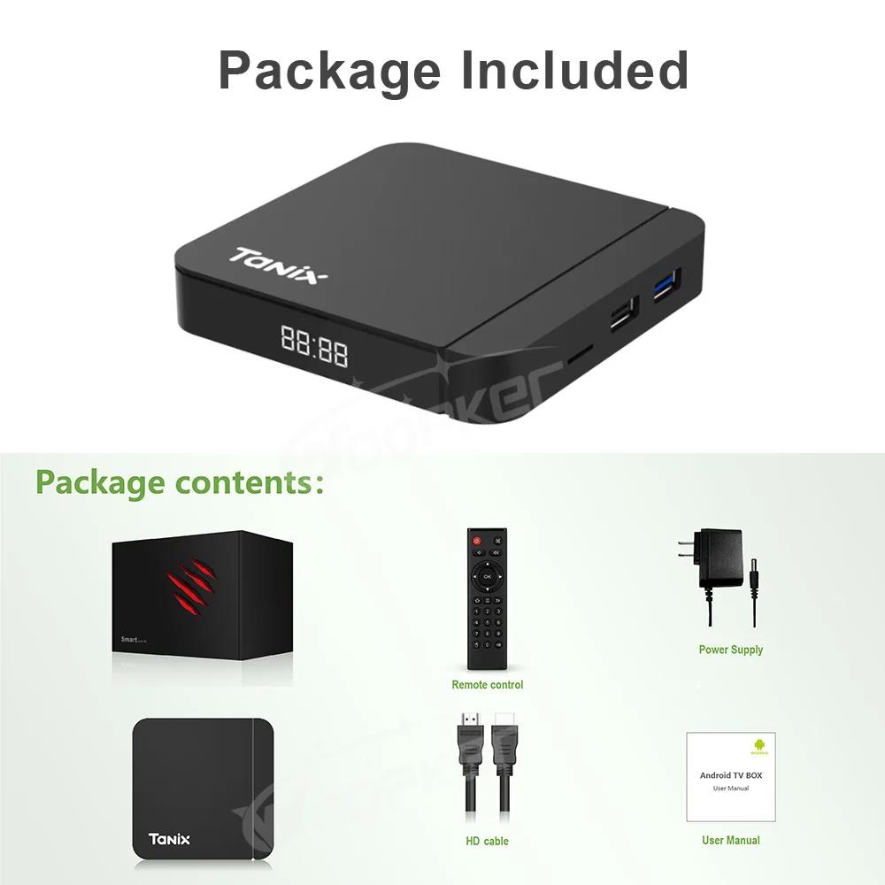 Woopker Tanix W2 Android 11 Smart TV box Amlogic S905W2 2.4G/5G Dual Wifi AV1 Bluetooth Set Top Box 3D Display 4K Media player. 