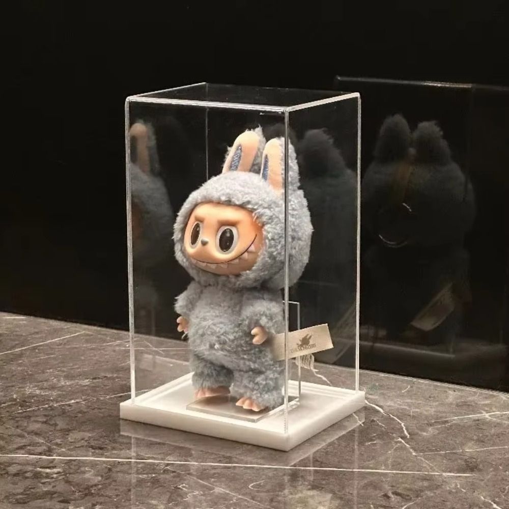 House Scene Dolls Transparent Labubu Doll Storage Case Large Capacity DIY Hand-made LABUBU Display Box Acrylic Clear Popmart Display Stand Studio. 