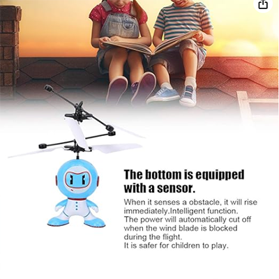 Flying Robot Toy Infrared Induction Robot with Soft Rotor Suitable for Children. 
