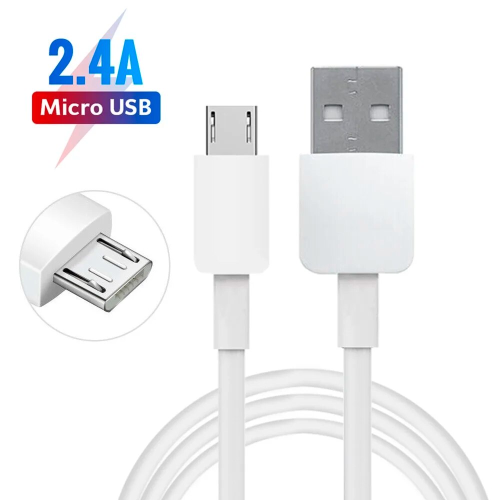 【YIYANGMAOYI111】Micro USB Wall Charger Adapter For Infinix Hot 6 4 Pro 5 4 Lite S3 LTE Note 5 4 3 Pro Zero 5 4 Plus S2 Smart 1M Micro USB Cable. 
