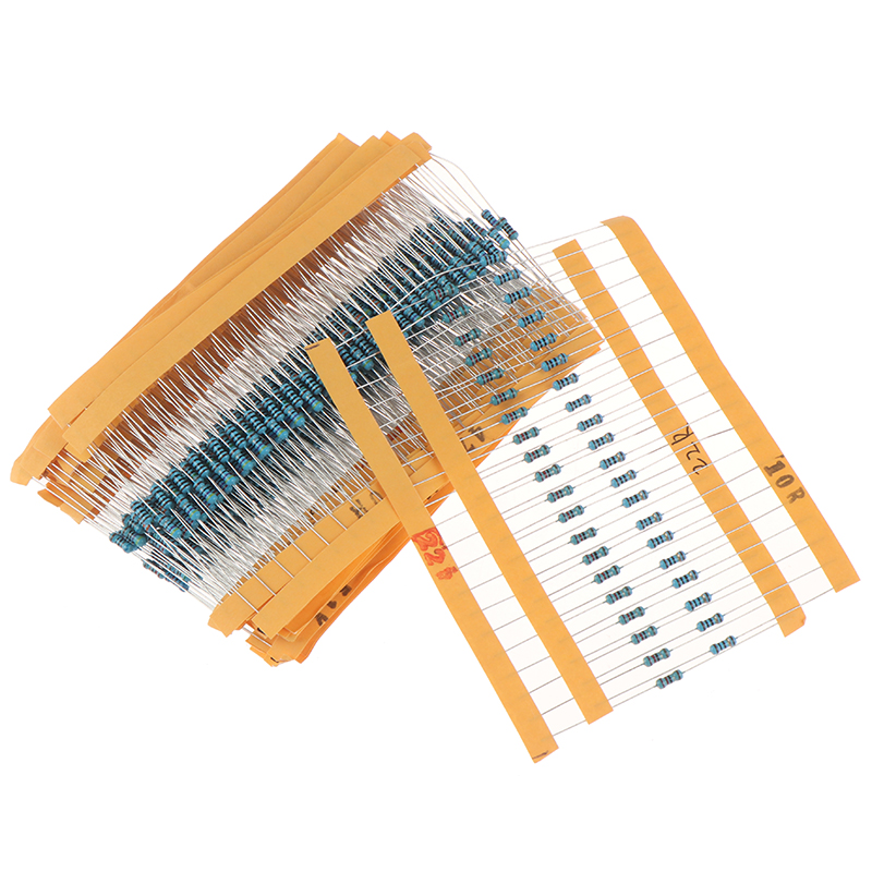 600Pcs 30 Kinds Value Metal Film Resistor pack 1/4W 1% Resistor Assorted Kit Set Encounter. 
