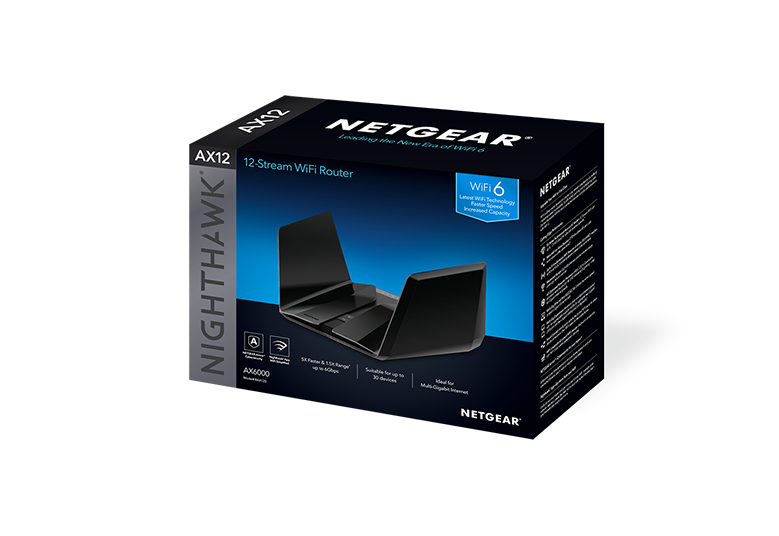 Netgear RAX120 Nighthawk AX12/12-Stream AX6000 WiFi 6  Router. 