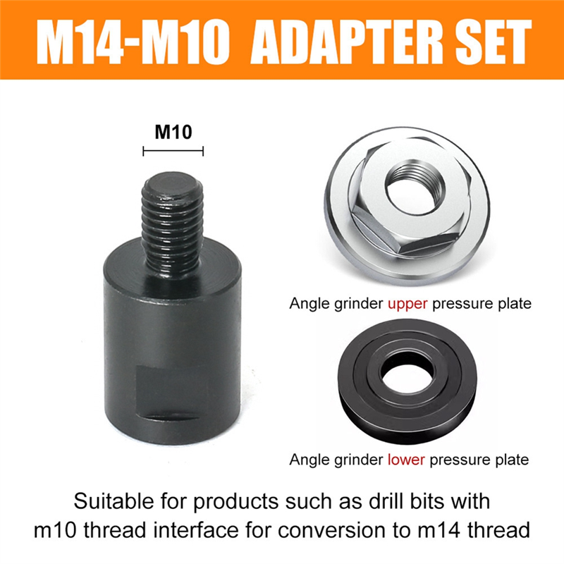 Angle Grinder M14 to M10 Adapter Thread Converter Adapter Interface Connector Screw Connecting Rod Nuts Slotting. 