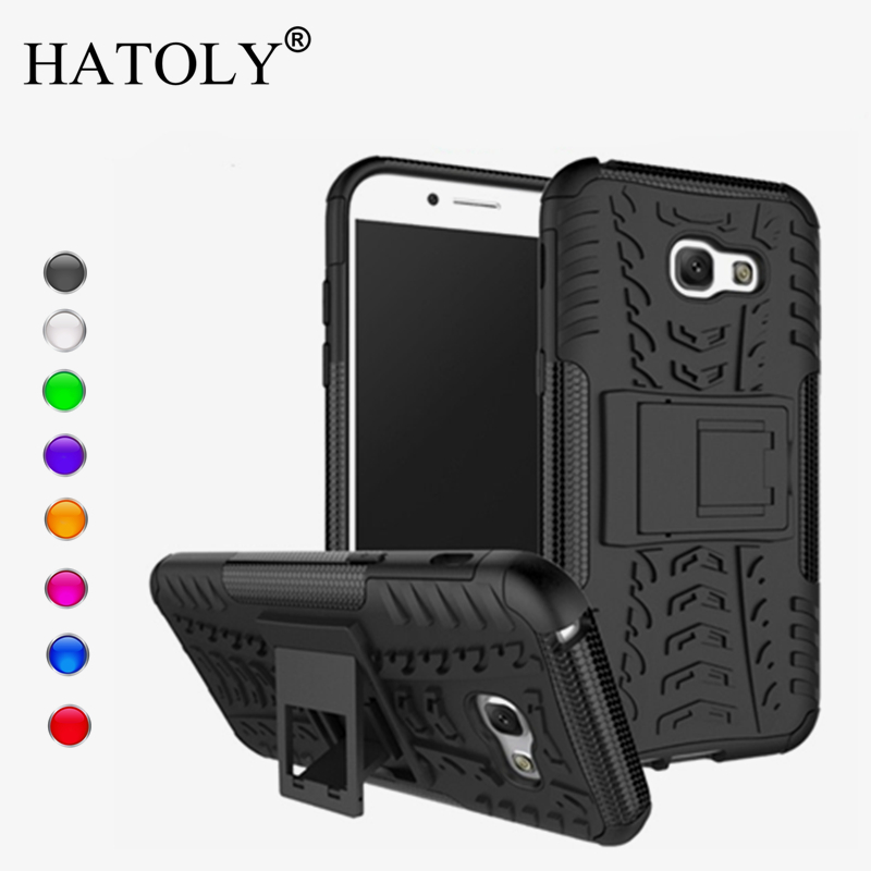 For Cover Samsung Galaxy A5 2017 Case Anti-knock Heavy Duty Armor Stand Cover Silicon Phone Bumper Case For Samsung A5 2017 A520
