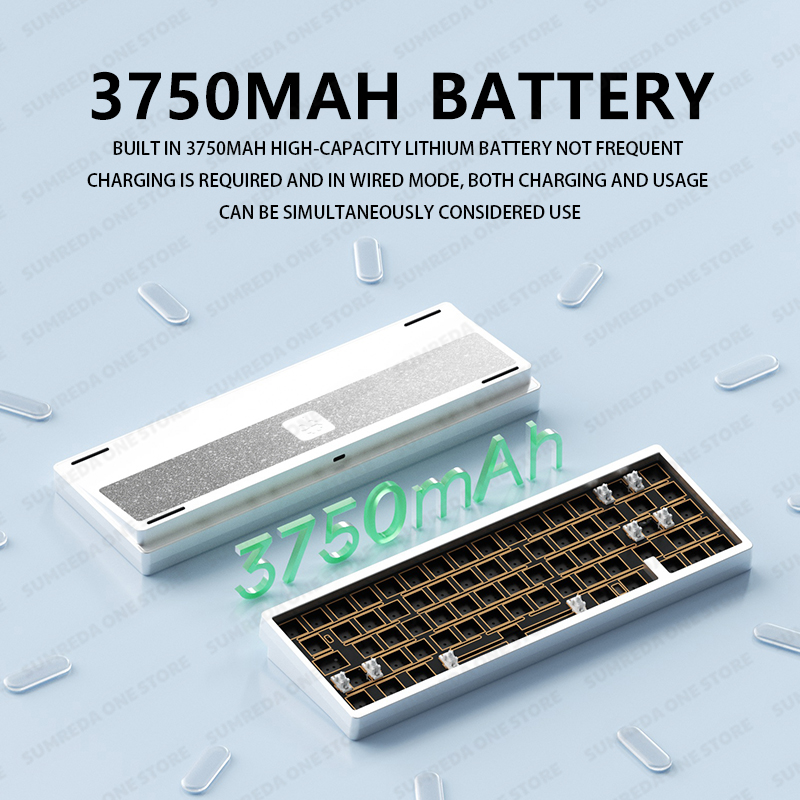 Lucky65 V2 Sugar65 Weikav Lucky 65keys Mechanical Keyboard Aluminum Alloy 3-Mode Rgb Hot Swappable Custom Wired Gaming Keyboard. 