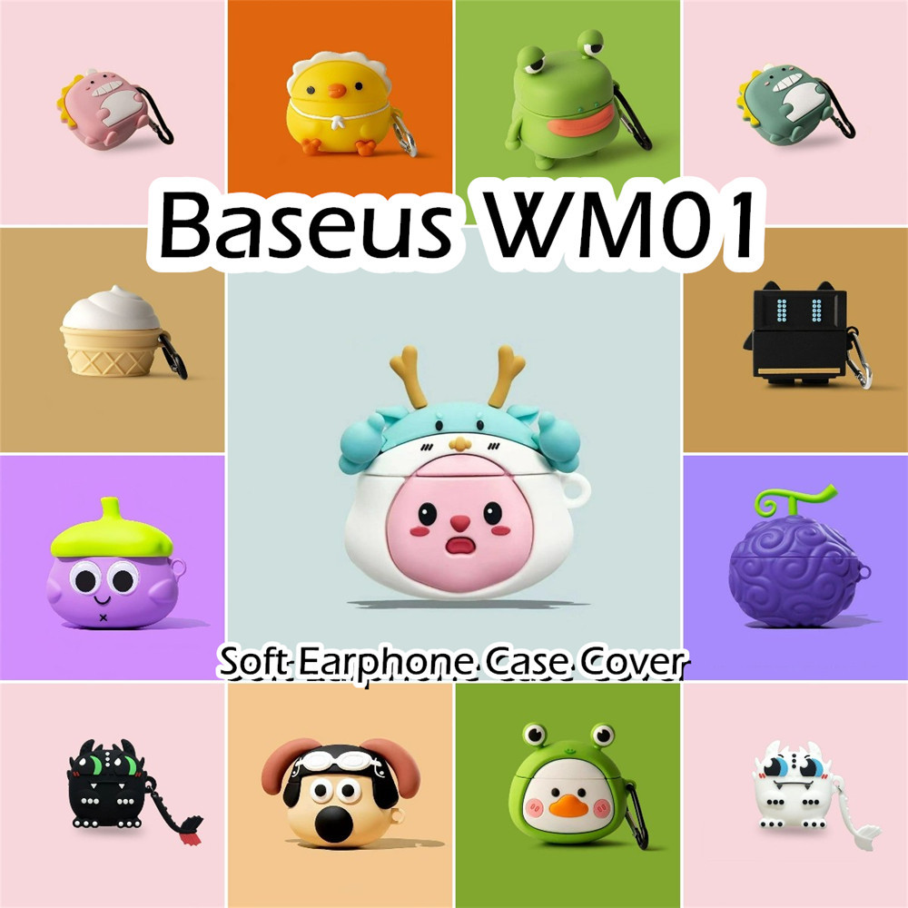 Original For Baseus WM01 cartoon Silicone Earphone Case Cover Shock resistant NO.1. 