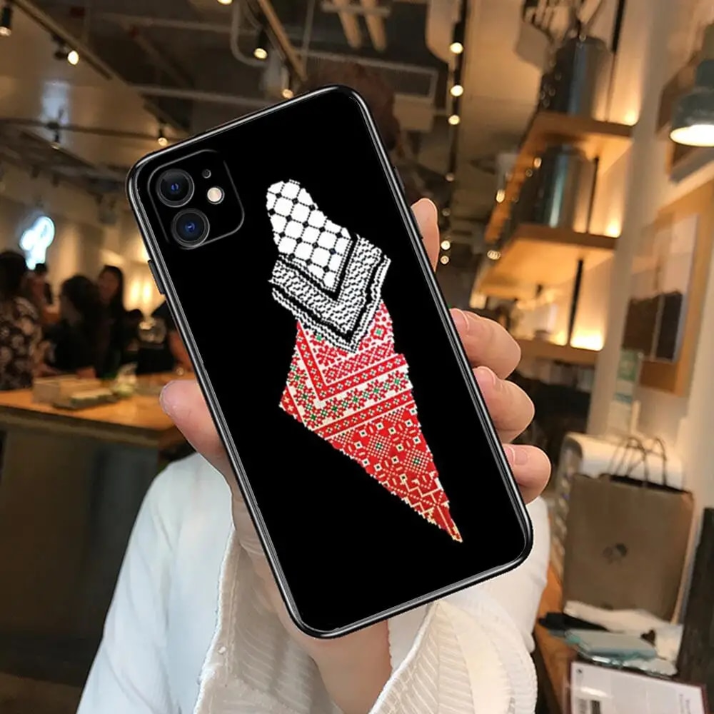 Palestine Map Arabic Phone Cases For iphone 13 Pro Max case 12 11 Pro Max 8 PLUS 7PLUS 6S XR X XS 6 mini se mobile cell. 