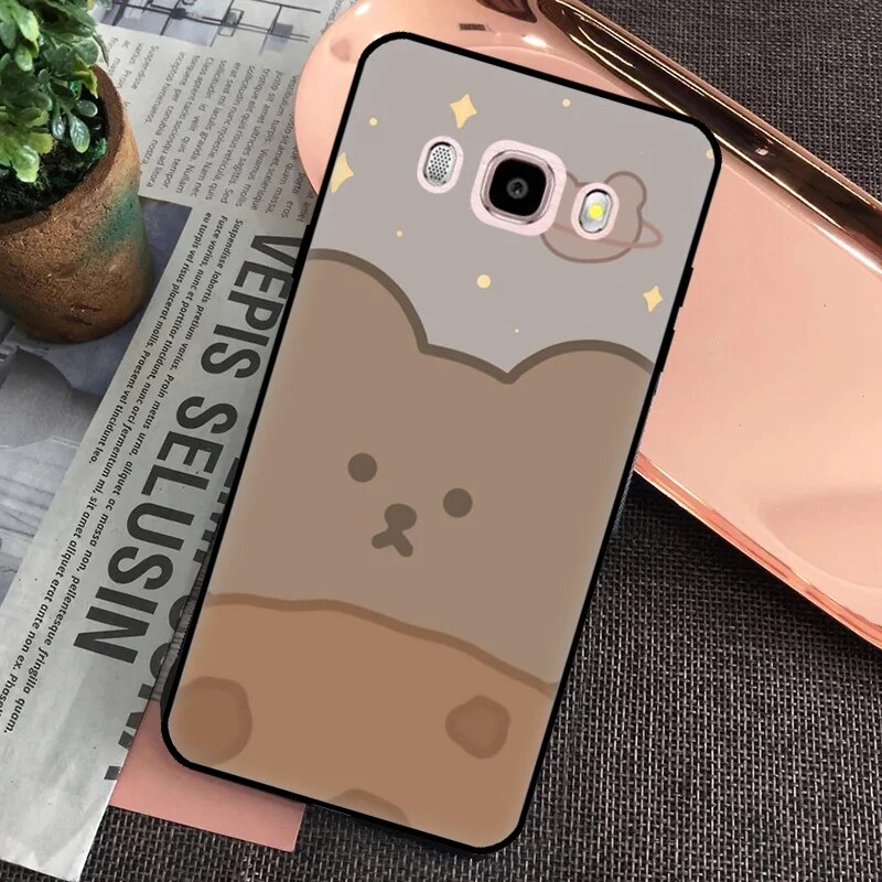 Kawaii Cute Bears Korean Animal Case For Samsung Galaxy J3 J5 J7 2016 A3 A5 2017 A6 A8 J4 J6 Plus J8 A9 2018 Phone Cover. 