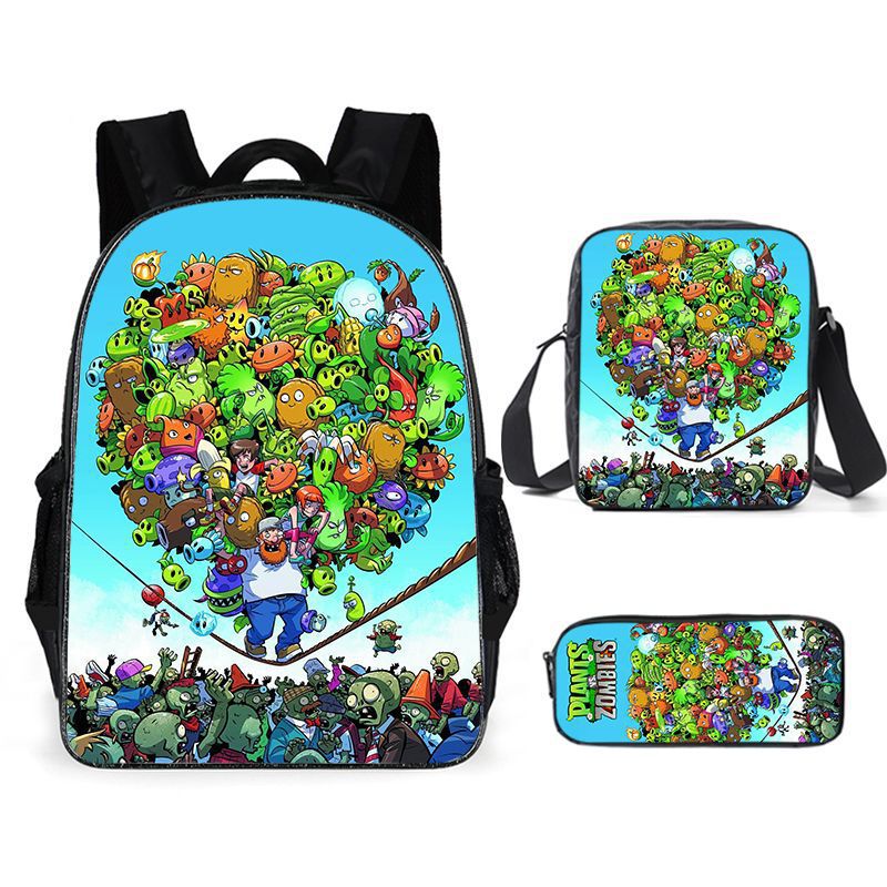 Plants vs. Zombies Plants vs Zombies Backpack Schoolboy School Bag Anime Cartoon Backpack Shoulder Bag Daraz .bd