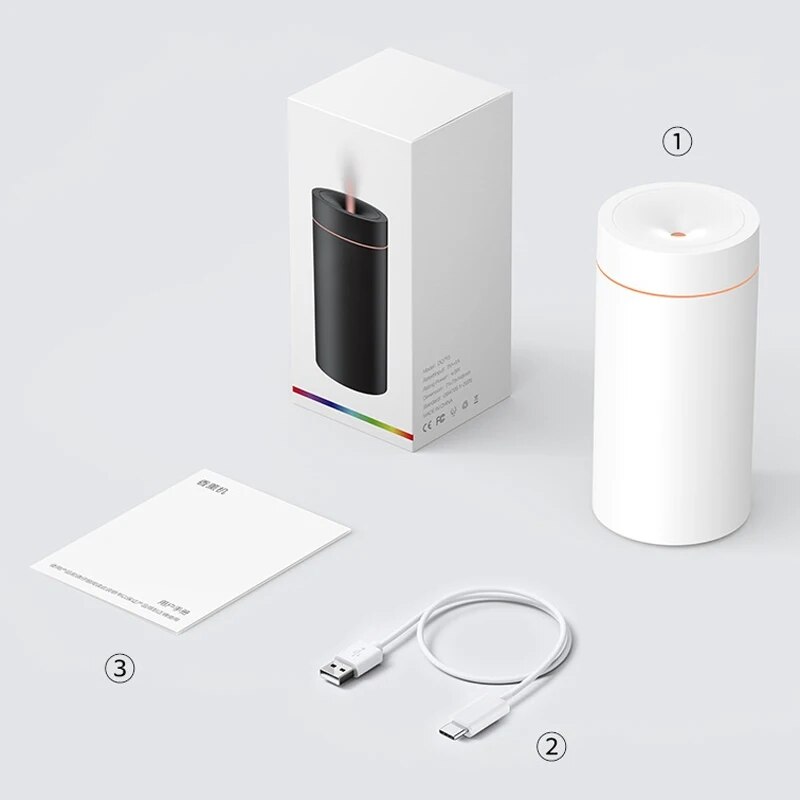 Xiaomi Mijia New Car Humidifier Portable Diffuser Essential Oil Automatic Spray Colorful Light Wireless Car Aromatherapy Machine. 