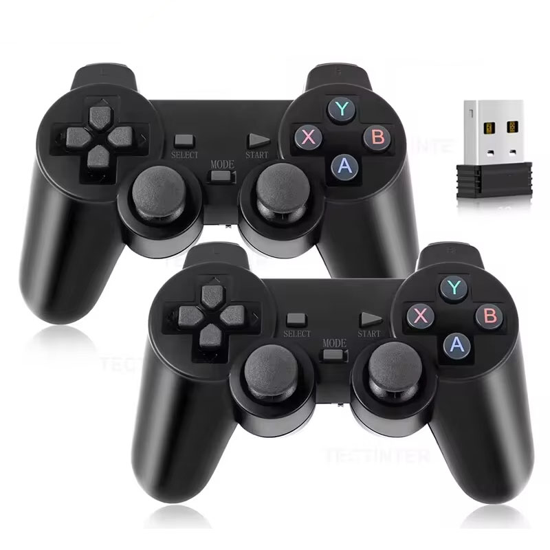 2Pcs/Lot 2.4Ghz Wireless Control Gamepad Video Game Stick Console Controller Joystick For Android TV PC BOX GAME BOX