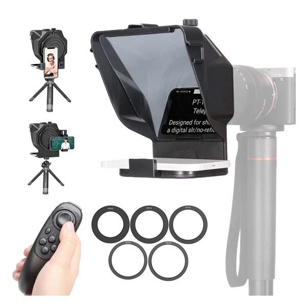 Ulanzi PT-15 Universal Portable Teleprompter for Smartphones, DSLR, and Mirrorless Cameras. 