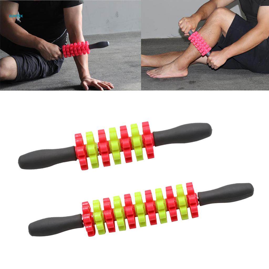 Muscle Roller Leg Massager - Best Massage Roller Stick - Deep Tissue, Trigger Points, Cramps, Quads, Calf & Hamstring Tightness, Myofascial Release - 35cm. 