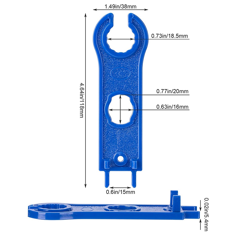 4PCS Solar Connector Tool Wrenches, Solar Panel Connector Assembly Tool for MC4 Connectors, Plastic Solar Wrench Spanner. 