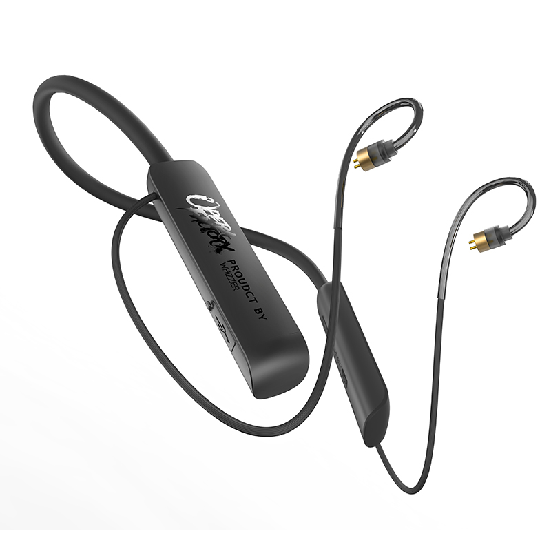 Whizzer OF-WM1 Wireless Neckband Bluetooth Receiver for 2pin 0.78mm iems Support Mic and Vol control 40 Hours Long Battery