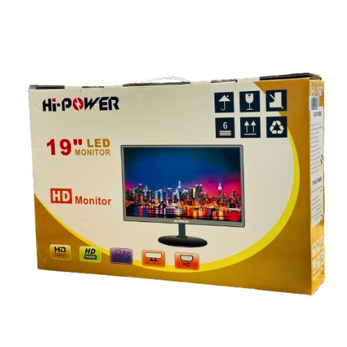 LED Monitor for CCTV & Desktop with wall Mount system. Hi-Power 19" Inch HD LED Monitor With HDMI & VGA Port. 