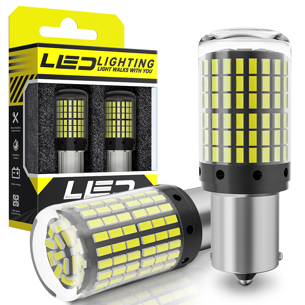 Super Bright LED Indicator Bulb for Car and Motorcycle 1 Pair 10.5W 1200LM 144 SMD. 