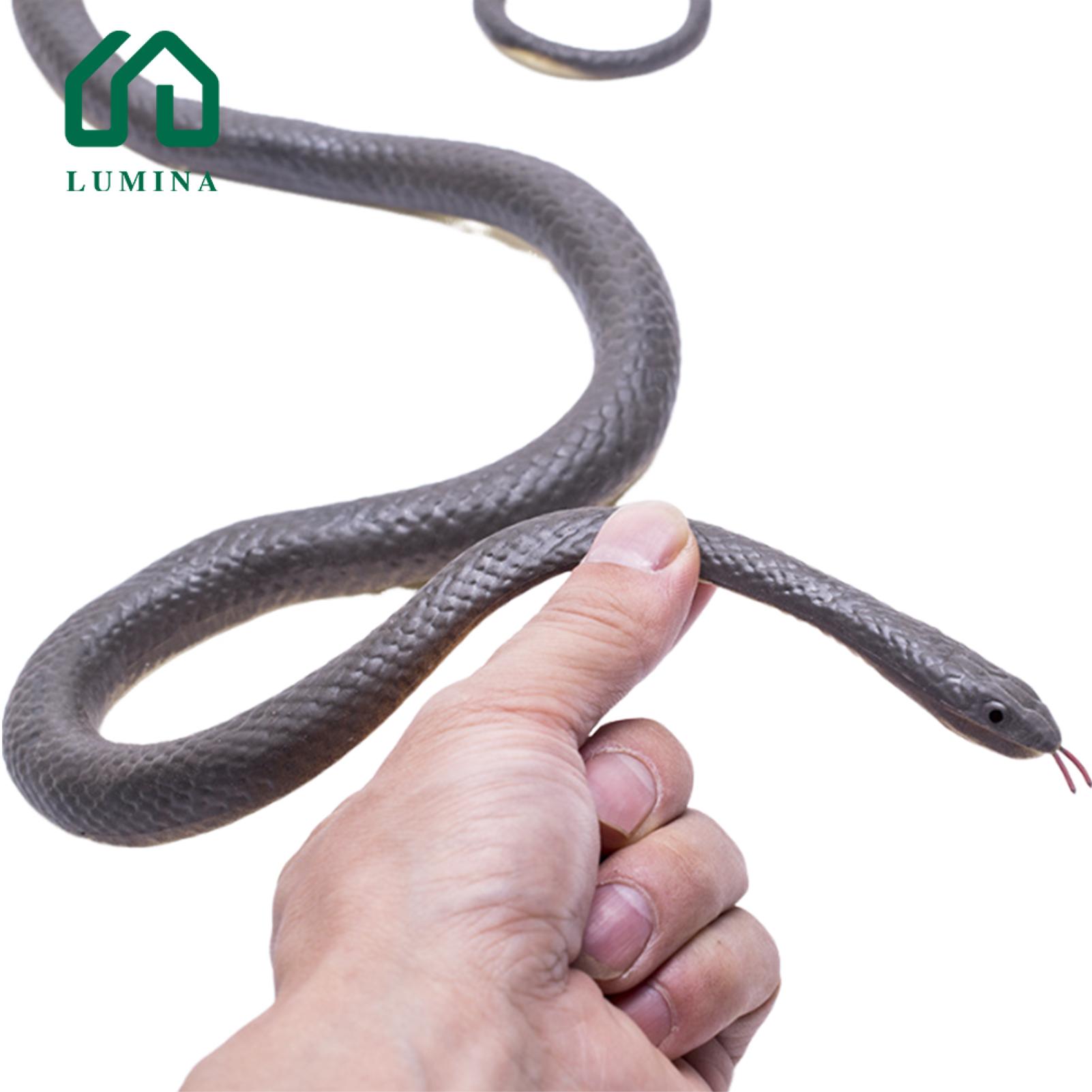 Lumina Prankster Snake Toy Realistic Rubber Snake Prank Toy for Halloween Party Gag Gift Fun S-shaped Snake Model for Kids Adults Perfect for Tricking Friends 120cm Realistic Snake Toy. 