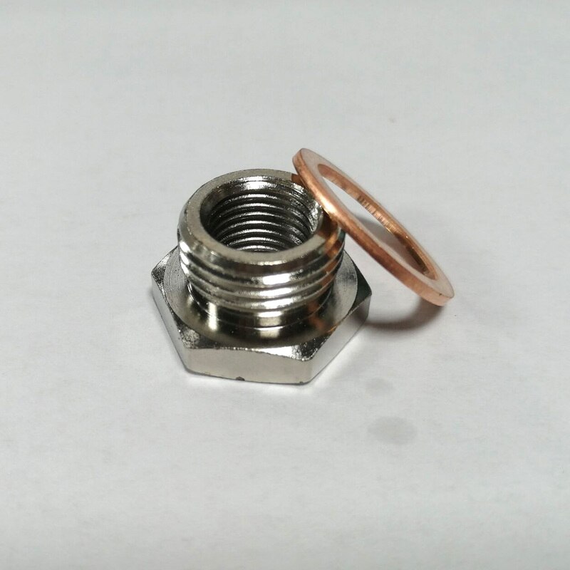 M18 x 1.5 MM to M12 x 1.25 MM Exhaust O2 Oxygen Sensor Spacer Reducer Adapter Connector Accessories. 