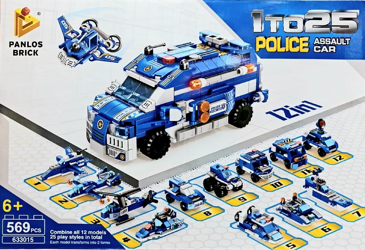 poulice car 569 pieces 12 in 1(null). 