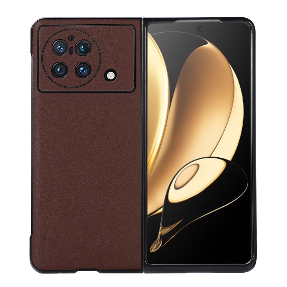 vivoXFOLD Folding Phone Case Lambskin OPPOfindN Genuine Leather Foldable Screen All-Inclusive Anti-Fall Shell Applicable. 