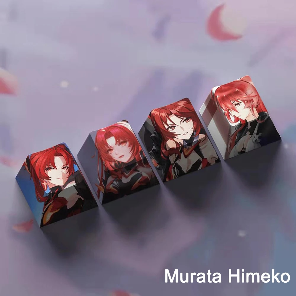 4 Keys Honkai Impact 3 Keycaps BOCCHI THE ROCK Game Cherry Profile Elysia Personalized Anime Keyboard Key Caps For MX Switches. 