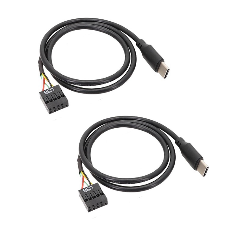 5Pcs USB 9Pin to USB Type C Cable for Computer Motherboard to USBC Secondary Screen PC LCD Screen 9Pin USB Cable Adapter Easy Install. 