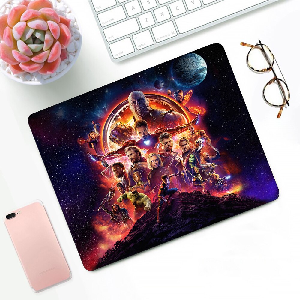Marvel Iron Man Design Pattern Game mousepad Small Pads Rubber Mouse Mat MousePad Desk Gaming Mousepad Cup Mat. 