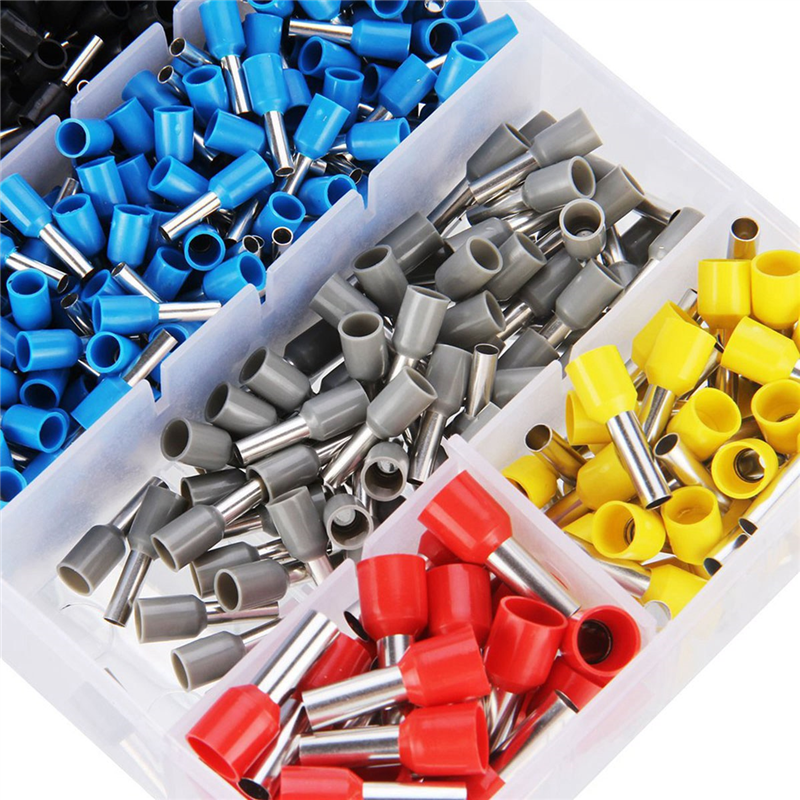 Wire Ferrules Connector Terminals Kit Wire Connector Kit 1200PCS Assortment Ferrule Wire Connector Kit Insulated Cord Pin End. 