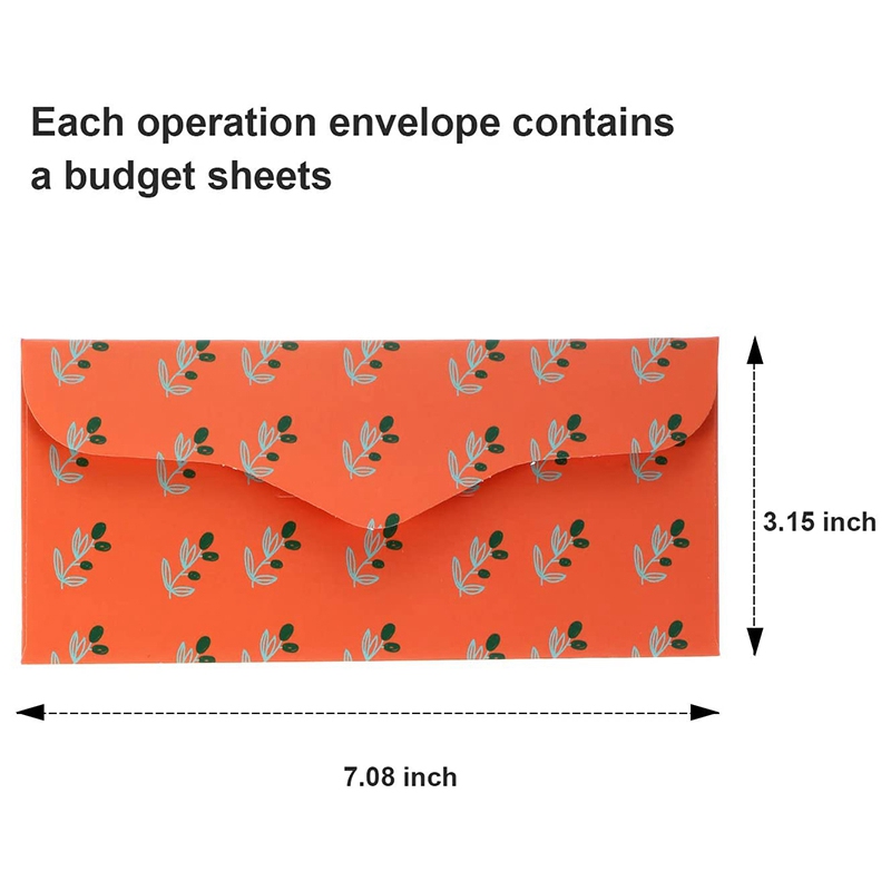 12 Pack Budget Envelopes Laminated Cash Envelope System for Money Savings with Budget Sheets for Finance Record.