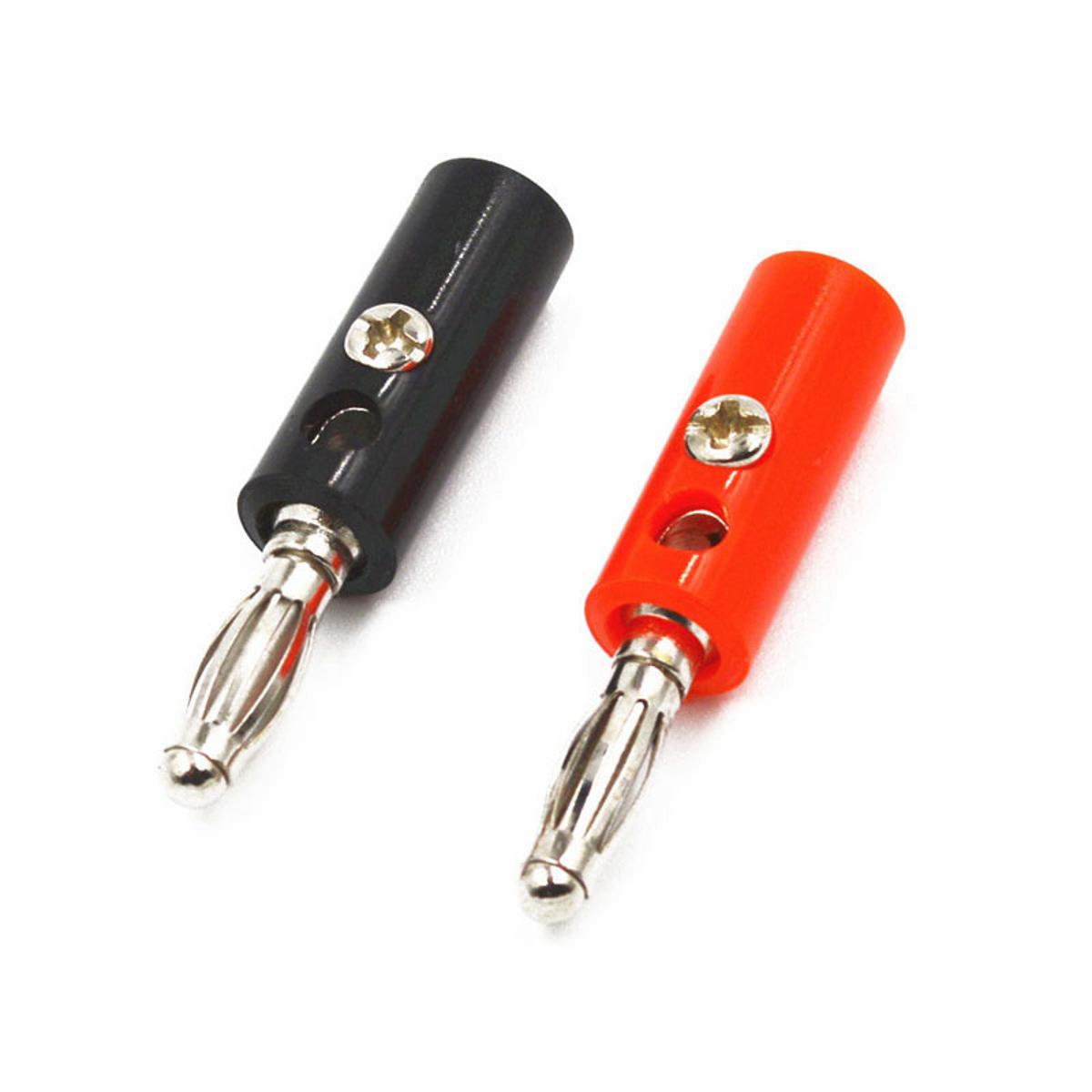 4mm Banana Plug Connector Jack Screw-type Banana Head Black and Red Color