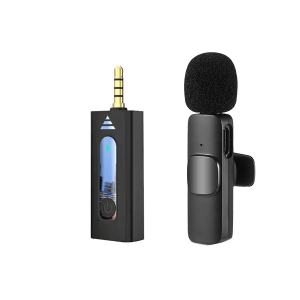 K35 Single Wireless Microphone 3.5mm Supported for Camera, Sound card, Smartphone (Single Mic, single receiver). 