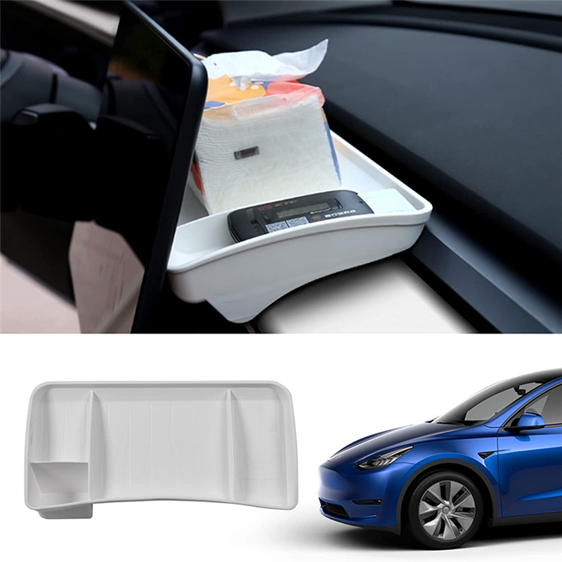 Center Console Organizer Behind Screen Storage Box Dashboard. 