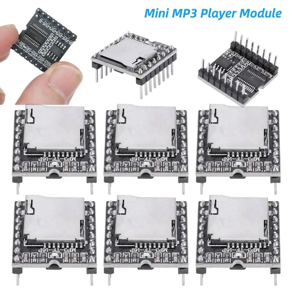 1-10PCS DFPlayer Mini MP3 Player Module V3.0 16P Support TF Card U-Disk Mini MP3 DF Player Audio Voice Module Board for Arduino