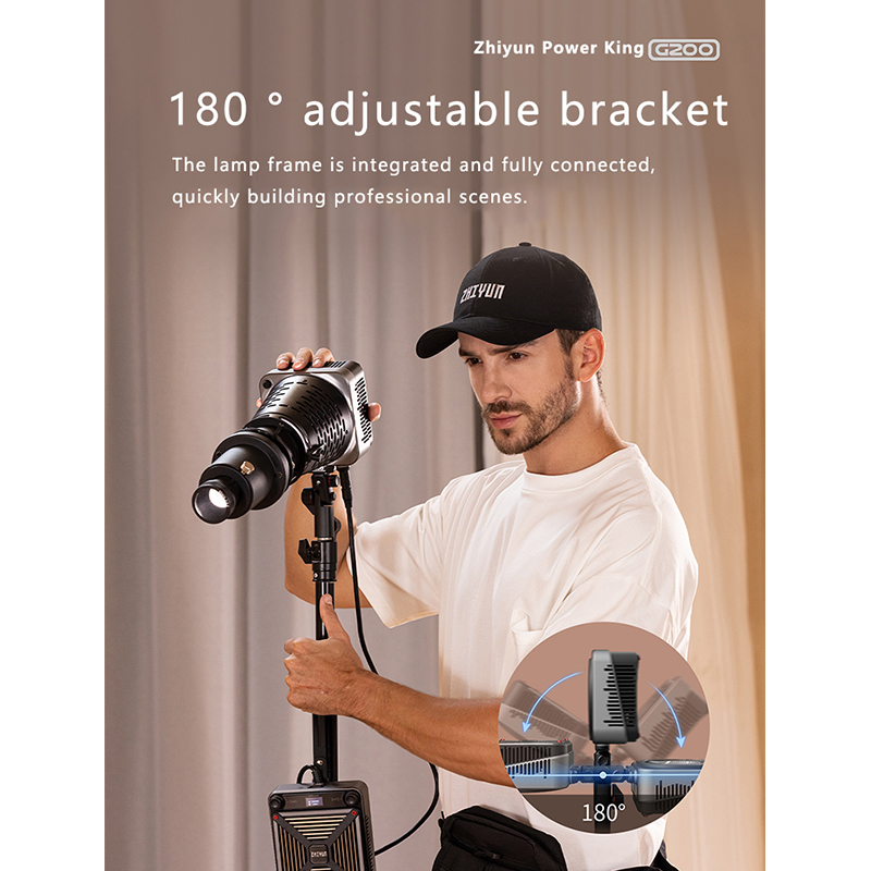 ZHIYUN MOLUS G200 300W LED Video Işığı 2700K-6500K Fotoğraf Işığı APP Kontrolü Stüdyo Fotoğraf Lambası Ultra Parlak Kamera Işığı. 