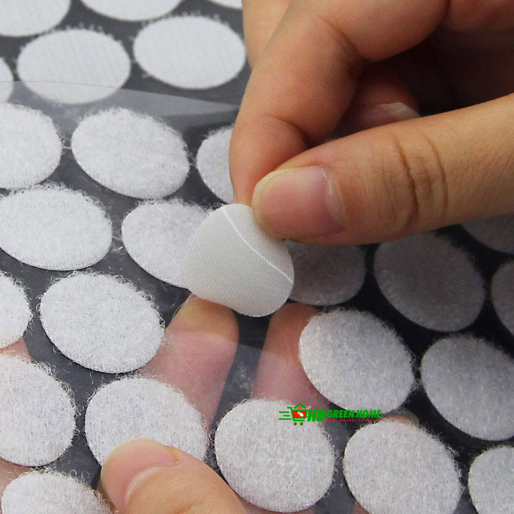 50 pairs x 3cm Round Self Adhesive Velcro Tape Hook and Loop Velcro Dot Fasteners (White). 