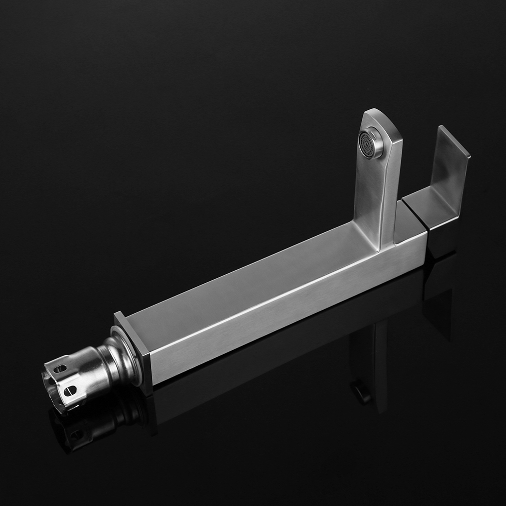 Chrome Plated Brass Tall Body Square Design Single Handle Basin Faucet Mixer. 