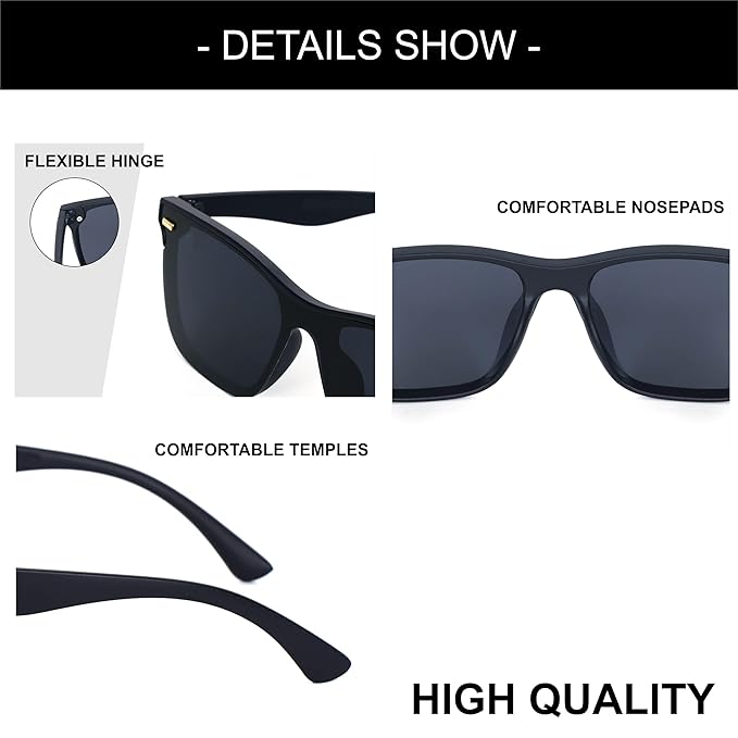 Stylish Black Ray Ban Polarized Sunglass for Men. 